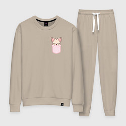 Костюм хлопковый женский FoxINy in pocket, цвет: миндальный