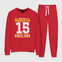 Костюм хлопковый женский Denver - Nocola Jokic, цвет: красный