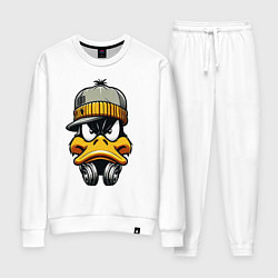 Костюм хлопковый женский Duffy Duck in headphones, цвет: белый