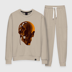 Женский костюм Оранжевый череп в тенях