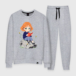 Женский костюм Рыжая девушка читает книгу