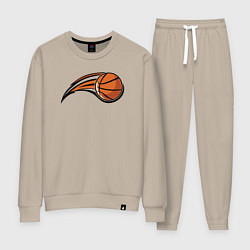 Костюм хлопковый женский Basketball shot, цвет: миндальный