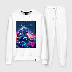 Женский костюм Cyber panther is esports player - neon glow