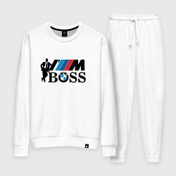 Костюм хлопковый женский BMW я босс, цвет: белый