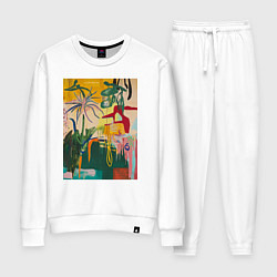 Женский костюм Тропическая цветочная абстракция