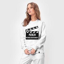 Костюм хлопковый женский Pizdezh pictures entertainment, цвет: белый — фото 2