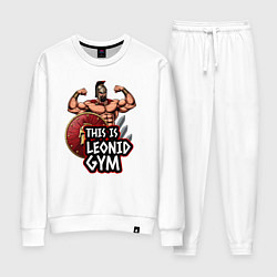Костюм хлопковый женский Leonid gym, цвет: белый