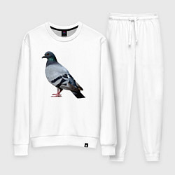 Костюм хлопковый женский Голубь сизый, цвет: белый