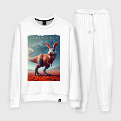 Костюм хлопковый женский Зайцезавр - мем, цвет: белый