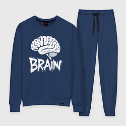Костюм хлопковый женский Brain, цвет: тёмно-синий