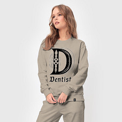 Костюм хлопковый женский D - dentist, цвет: миндальный — фото 2
