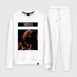 Костюм хлопковый женский Кобейн нирвана, цвет: белый