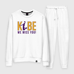 Костюм хлопковый женский Коби - мы скучаем, цвет: белый