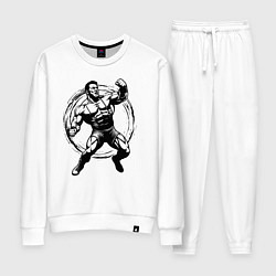 Костюм хлопковый женский Эпичный рестлер, цвет: белый