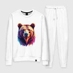 Костюм хлопковый женский Хозяин сибирской тайги, цвет: белый