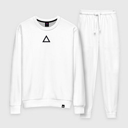 Костюм хлопковый женский Игра в кальмара работник треугольник белая, цвет: белый