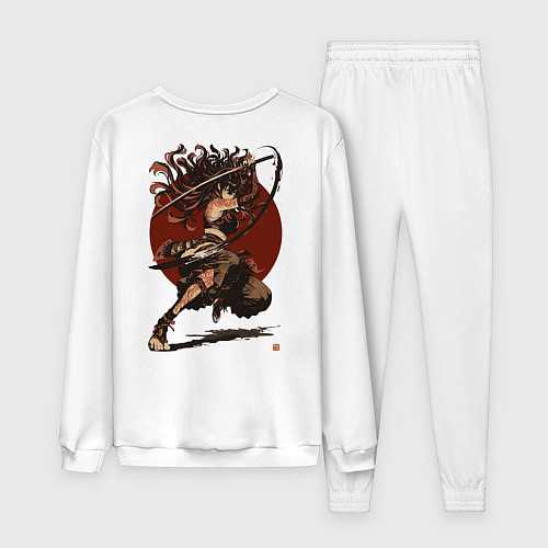 Женский костюм Ярость девушки самурая / Белый – фото 2