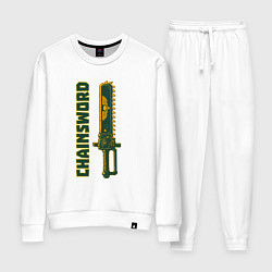 Костюм хлопковый женский Цепной меч, цвет: белый