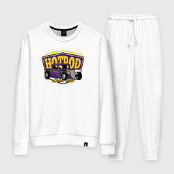 Костюм хлопковый женский Хот-род, цвет: белый