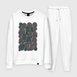 Костюм хлопковый женский Камбала, цвет: белый