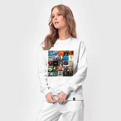 Костюм хлопковый женский Nirvana - обложки, цвет: белый — фото 2