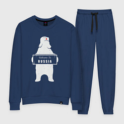 Костюм хлопковый женский Welcome russian bear, цвет: тёмно-синий
