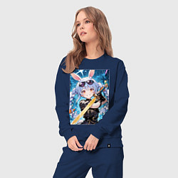Костюм хлопковый женский Сражение боевой крольчихи, цвет: тёмно-синий — фото 2