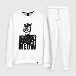Костюм хлопковый женский Cat woman, цвет: белый