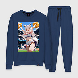 Костюм хлопковый женский Зажигательный танец черлидера, цвет: тёмно-синий