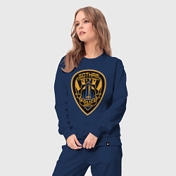 Костюм хлопковый женский Gotham city police, цвет: тёмно-синий — фото 2