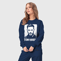 Костюм хлопковый женский Том Харди в краске экспрессия, цвет: тёмно-синий — фото 2