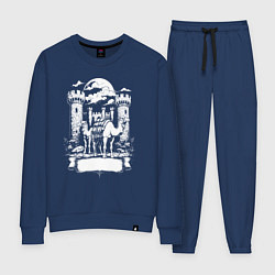 Костюм хлопковый женский Верблюды под луной у замка Челябинск, цвет: тёмно-синий