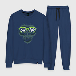 Костюм хлопковый женский Swag monkey, цвет: тёмно-синий