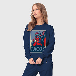 Костюм хлопковый женский Дэдпул такос, цвет: тёмно-синий — фото 2