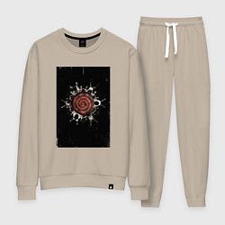 Костюм хлопковый женский Saw game, цвет: миндальный