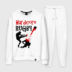 Костюм хлопковый женский Hardcore Rugby, цвет: белый