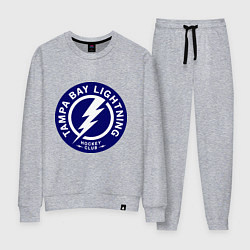 Костюм хлопковый женский HC Tampa Bay Lightning, цвет: меланж