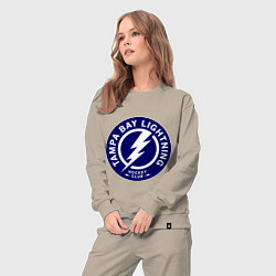 Костюм хлопковый женский HC Tampa Bay Lightning, цвет: миндальный — фото 2