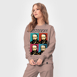 Костюм хлопковый женский Dostoevsky, цвет: пыльно-розовый — фото 2