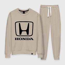 Костюм хлопковый женский Honda logo, цвет: миндальный