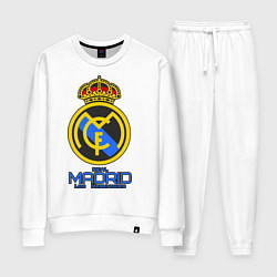 Костюм хлопковый женский Real Madrid, цвет: белый