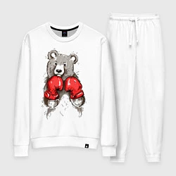 Костюм хлопковый женский Bear Boxing, цвет: белый