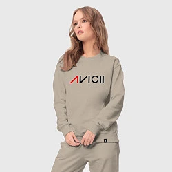 Костюм хлопковый женский Avicii, цвет: миндальный — фото 2