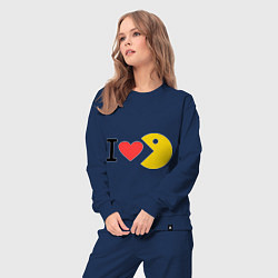 Костюм хлопковый женский I love Packman, цвет: тёмно-синий — фото 2