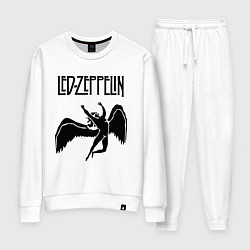 Костюм хлопковый женский Led Zeppelin Swan, цвет: белый