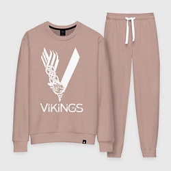 Костюм хлопковый женский Vikings, цвет: пыльно-розовый