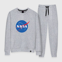 Костюм хлопковый женский NASA: Logo, цвет: меланж