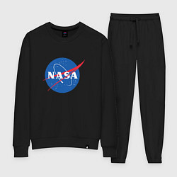 Костюм хлопковый женский NASA: Logo, цвет: черный