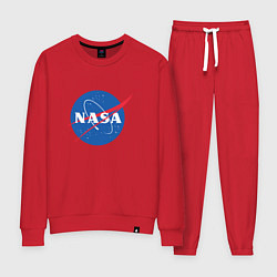 Костюм хлопковый женский NASA: Logo, цвет: красный