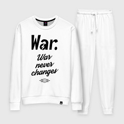 Костюм хлопковый женский War never changes, цвет: белый